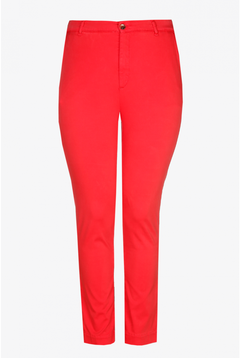 Zachte broek met smalle pijpen