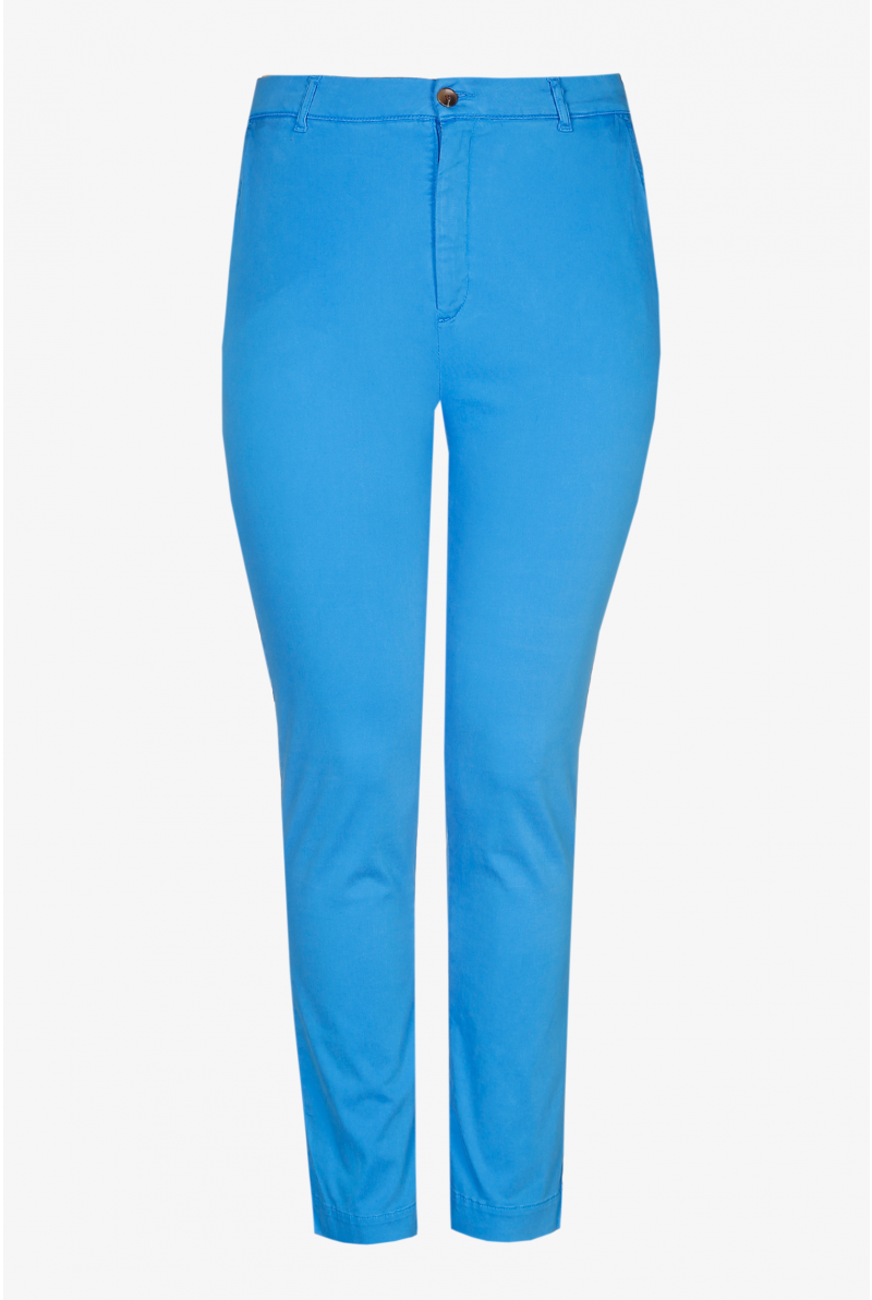 Zachte broek met smalle pijpen