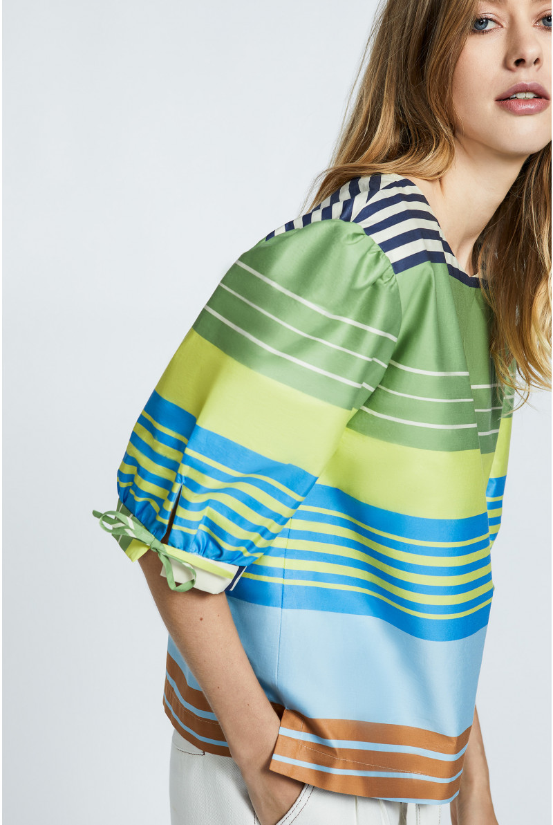 Veelkleurige oversized blouse