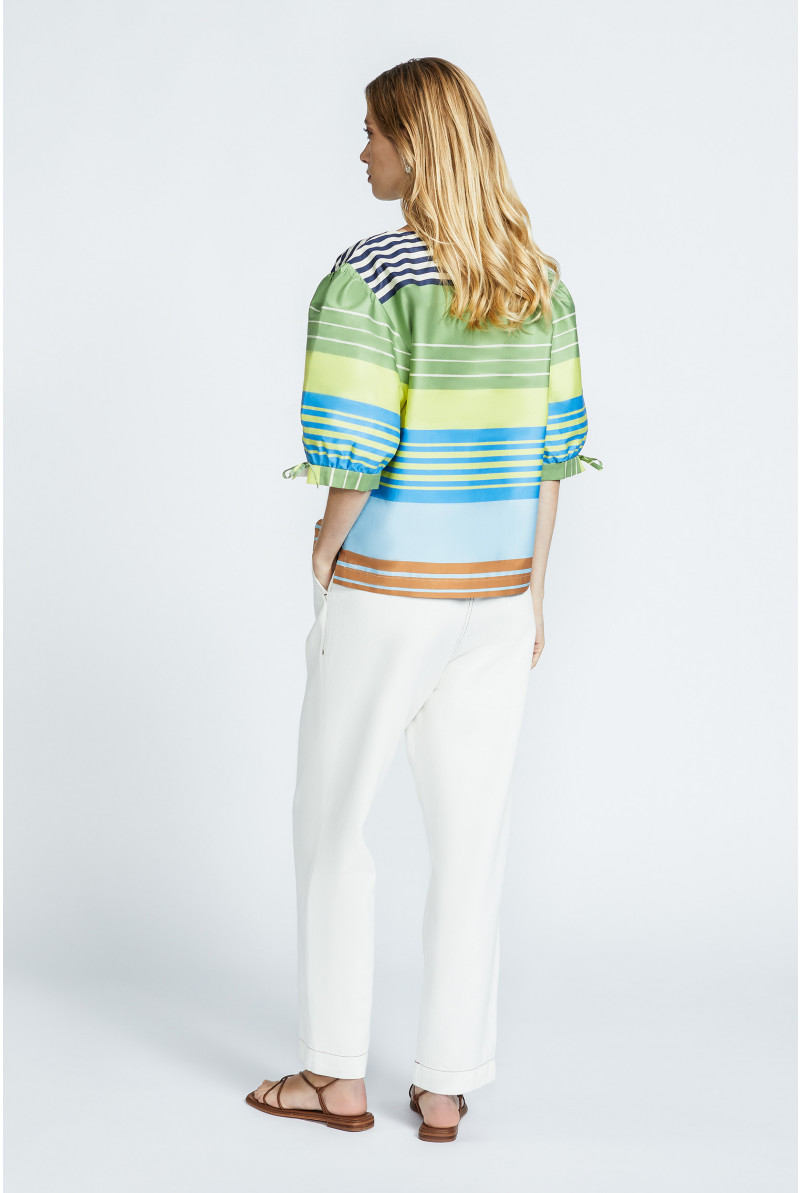 Veelkleurige oversized blouse