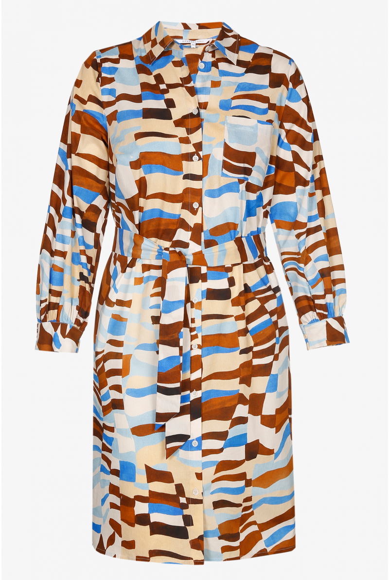 Robe-chemise avec poche de poitrine