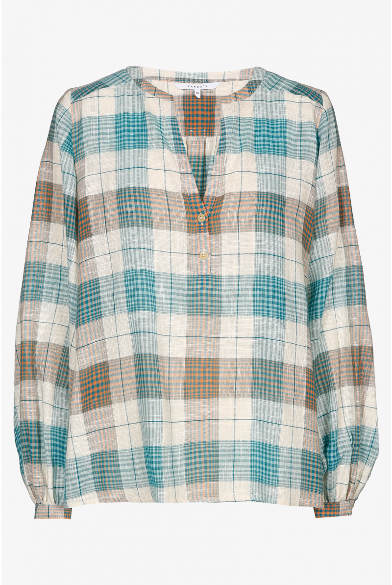 Wijde blouse met ballonmouwen