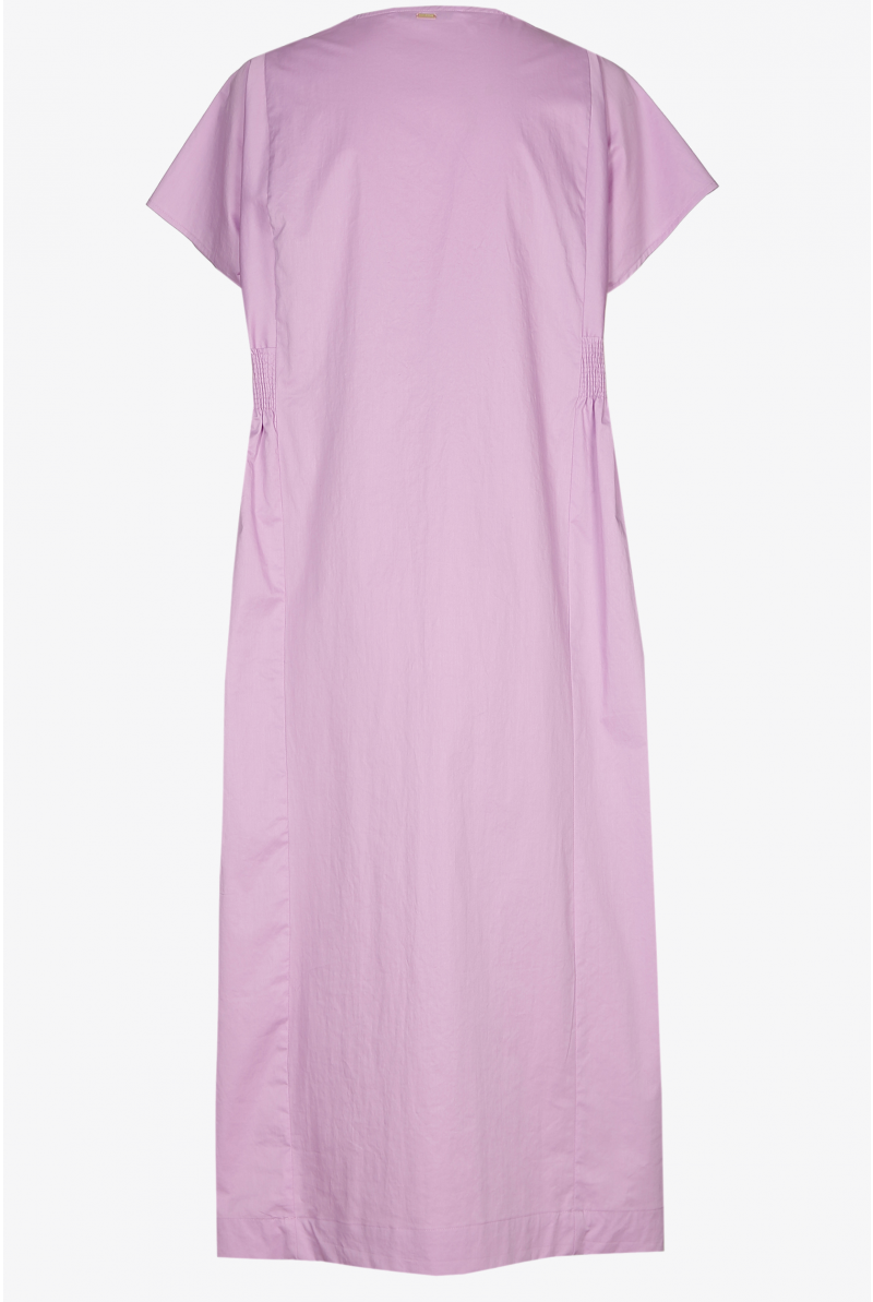 Midi dress with elastic