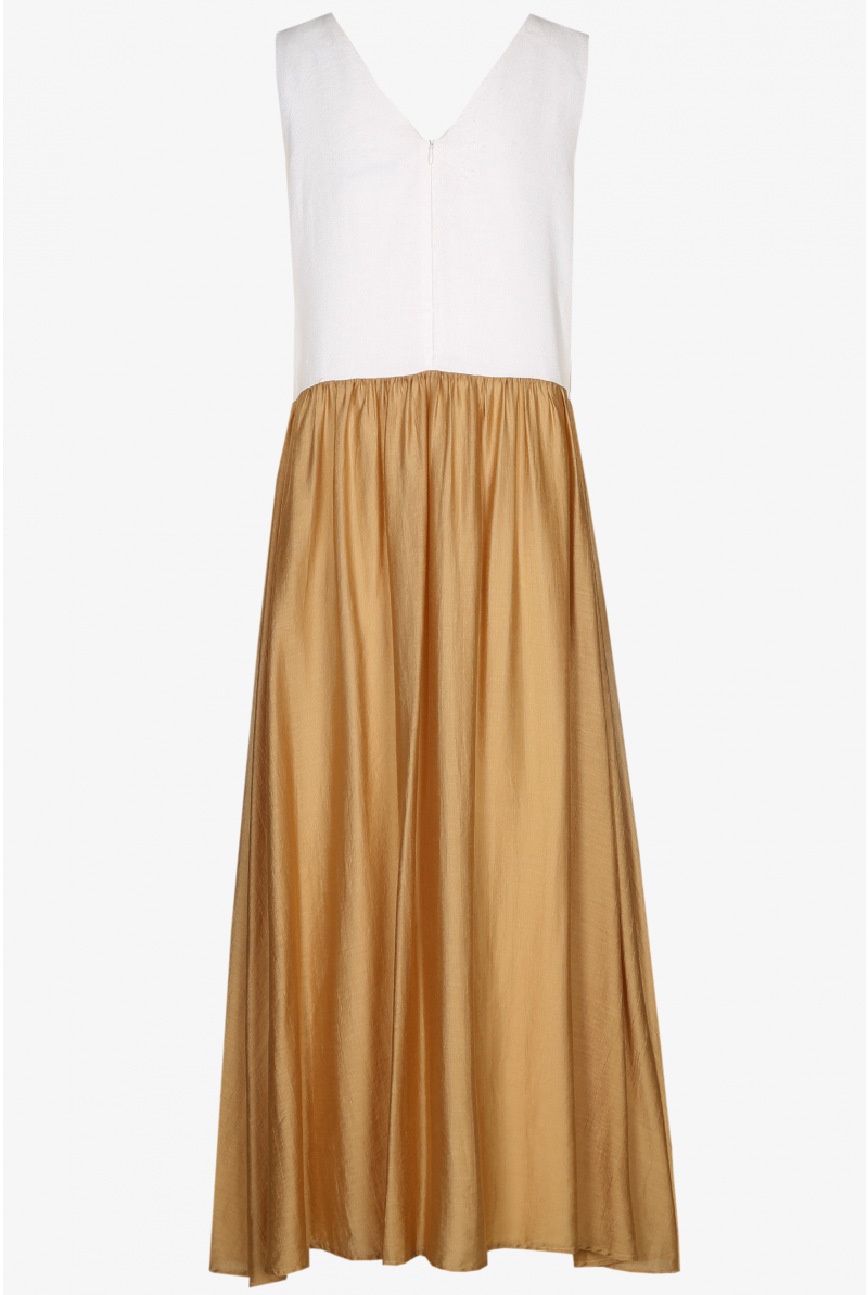 A-line dress with satin sheen