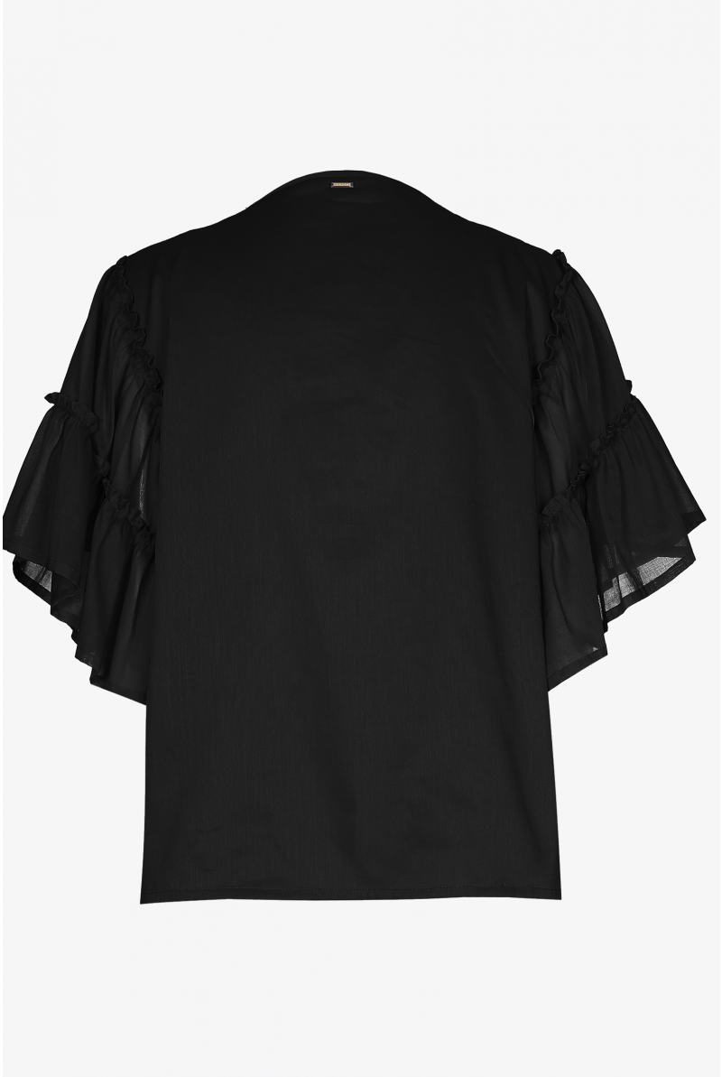 Blouse met volantmouwen
