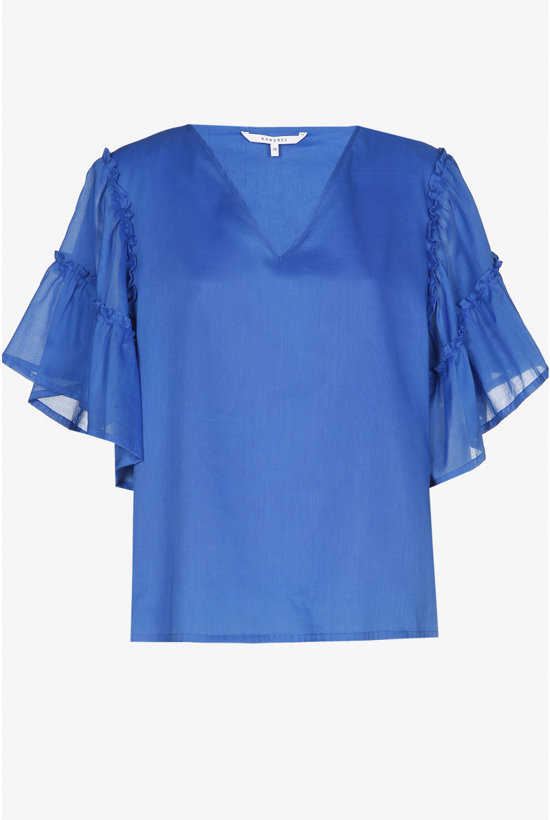 Blouse à manches à volants