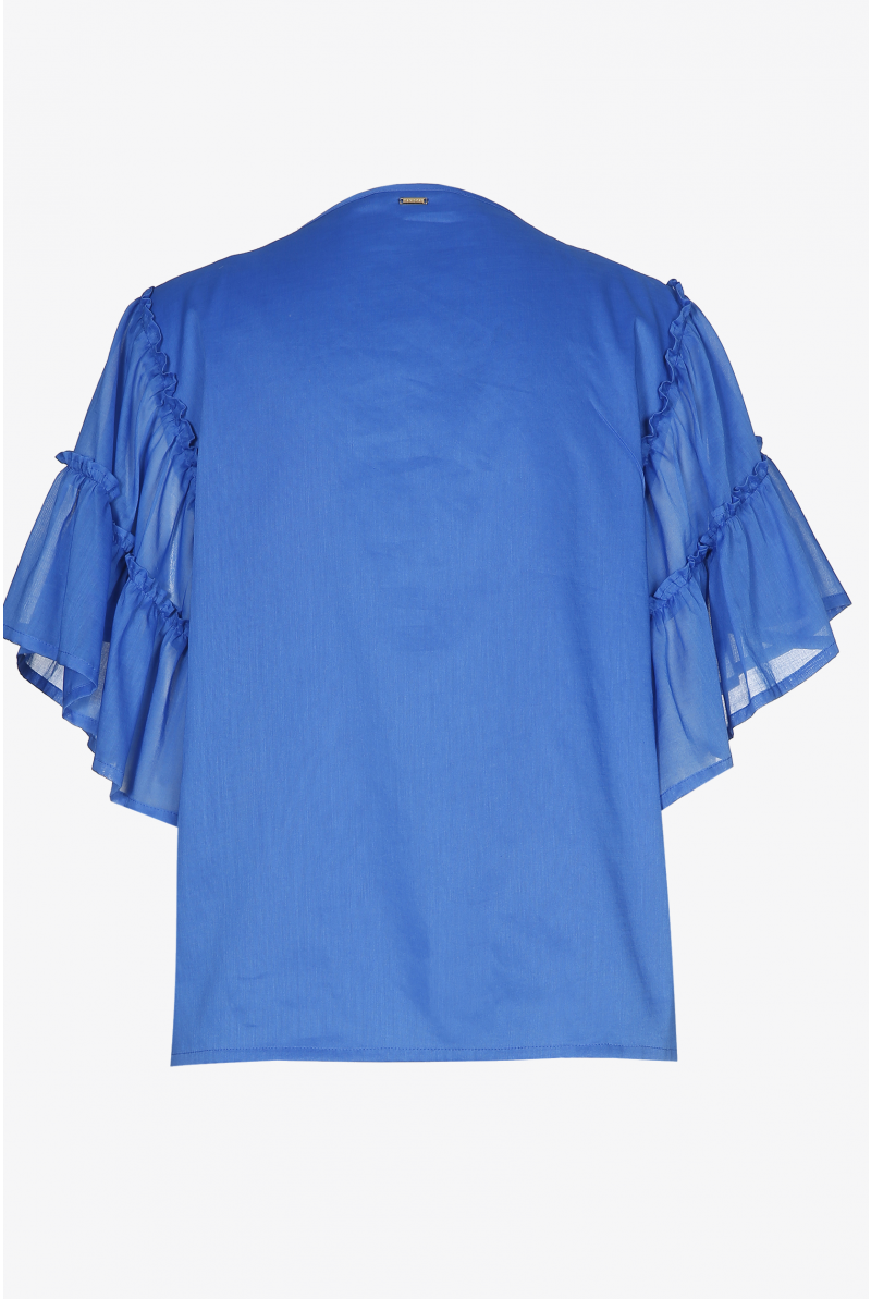 Blouse à manches à volants