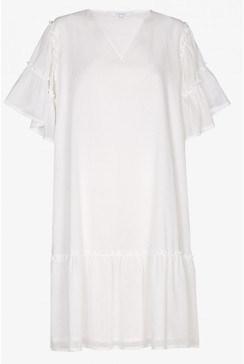 Robe à manches à volants
