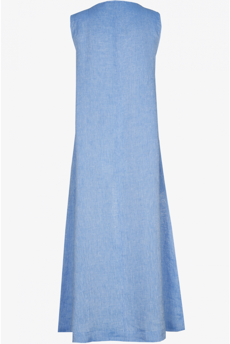 Sleeveless dress with A-line