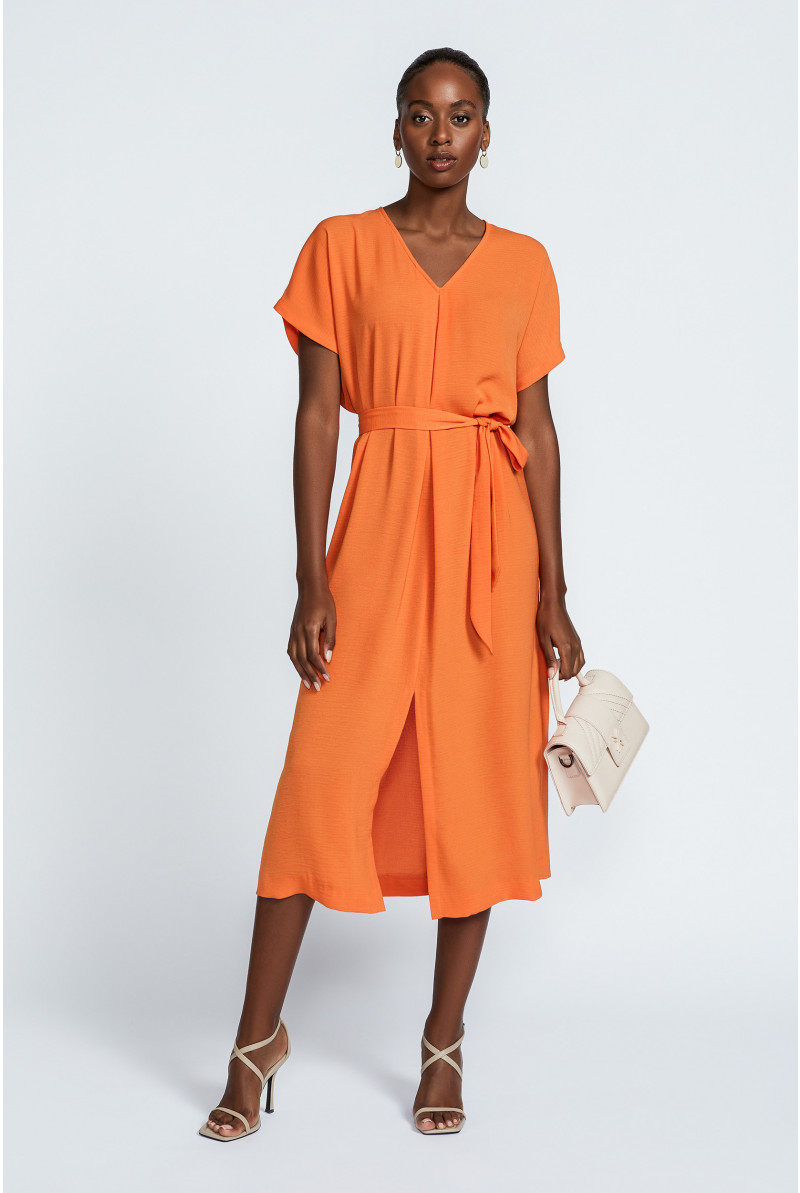 Summery dress in crepe fabric