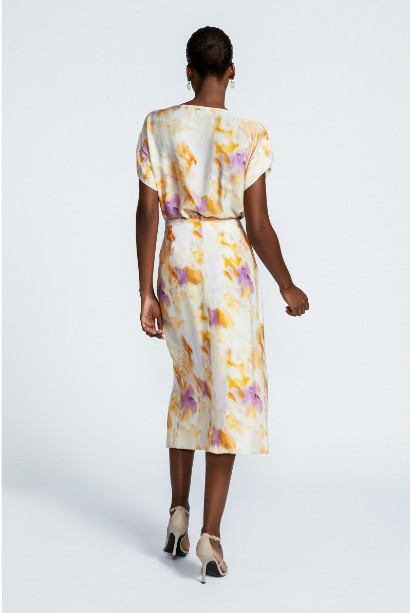 Skirt with tie dye print