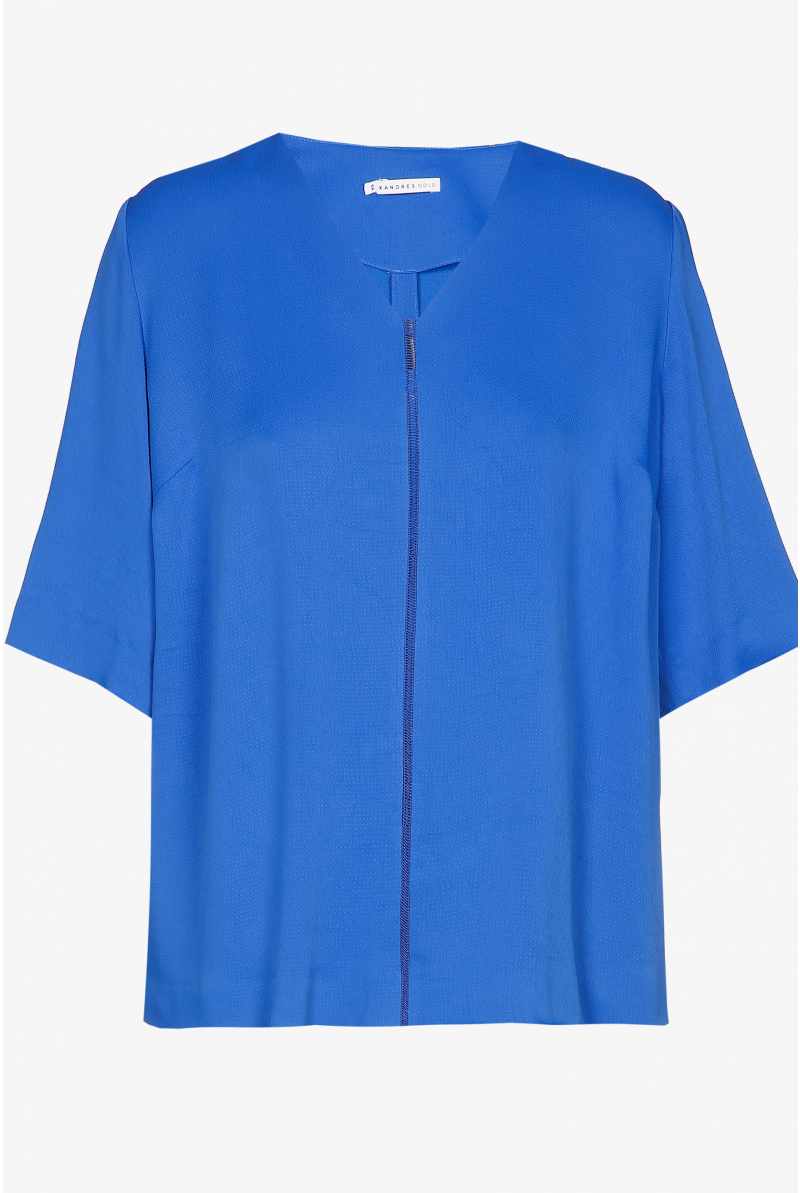 Blouse met gevoerde entre-deux