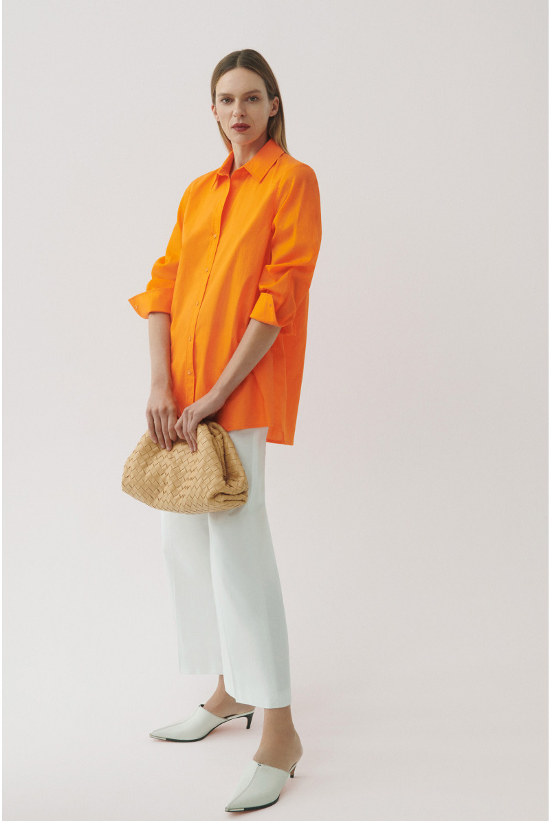Chemise en coton avec voile