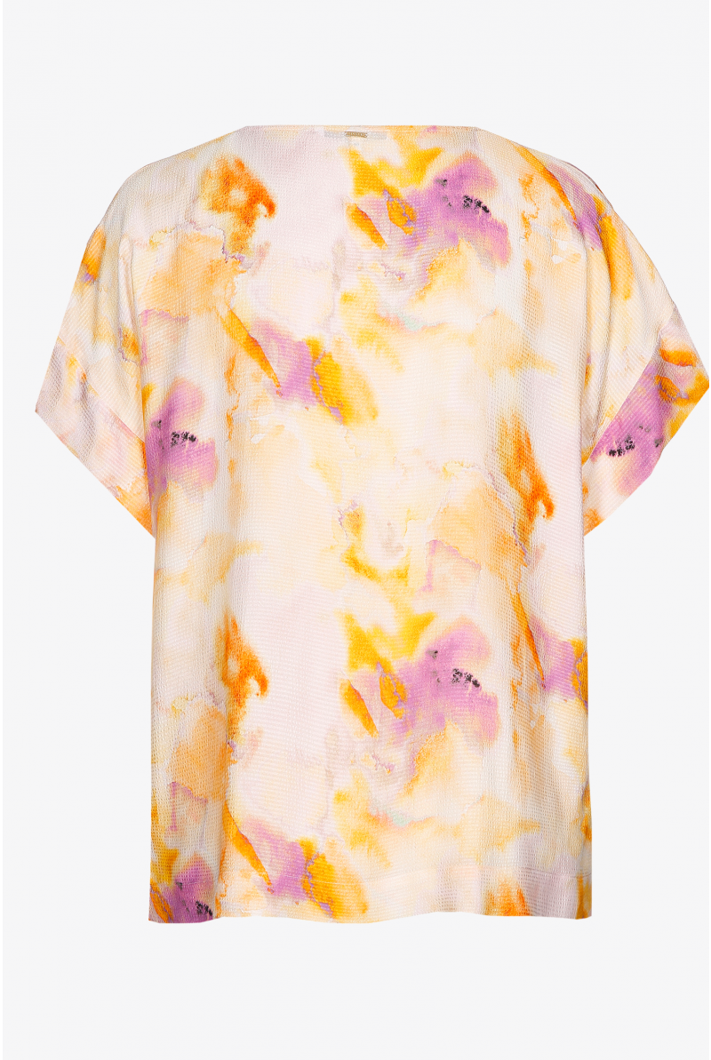 Oversized blouse in tie dye-print