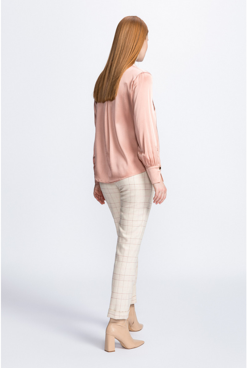 Blouse en soie avec col de chemise