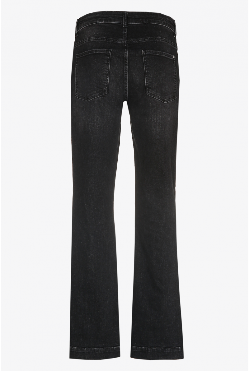 Jeans mit 5 Taschen und weitem Bein