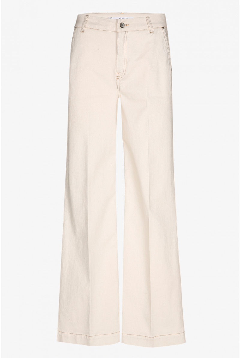 Cotton trousers with a denim-look