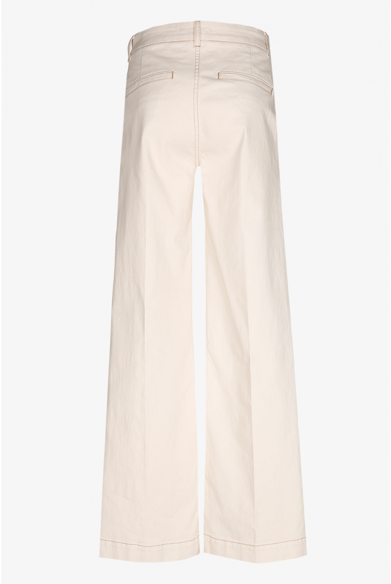 Cotton trousers with a denim-look