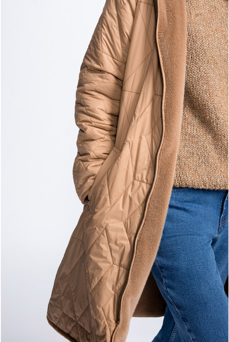 Wendejacke mit Kunstfell