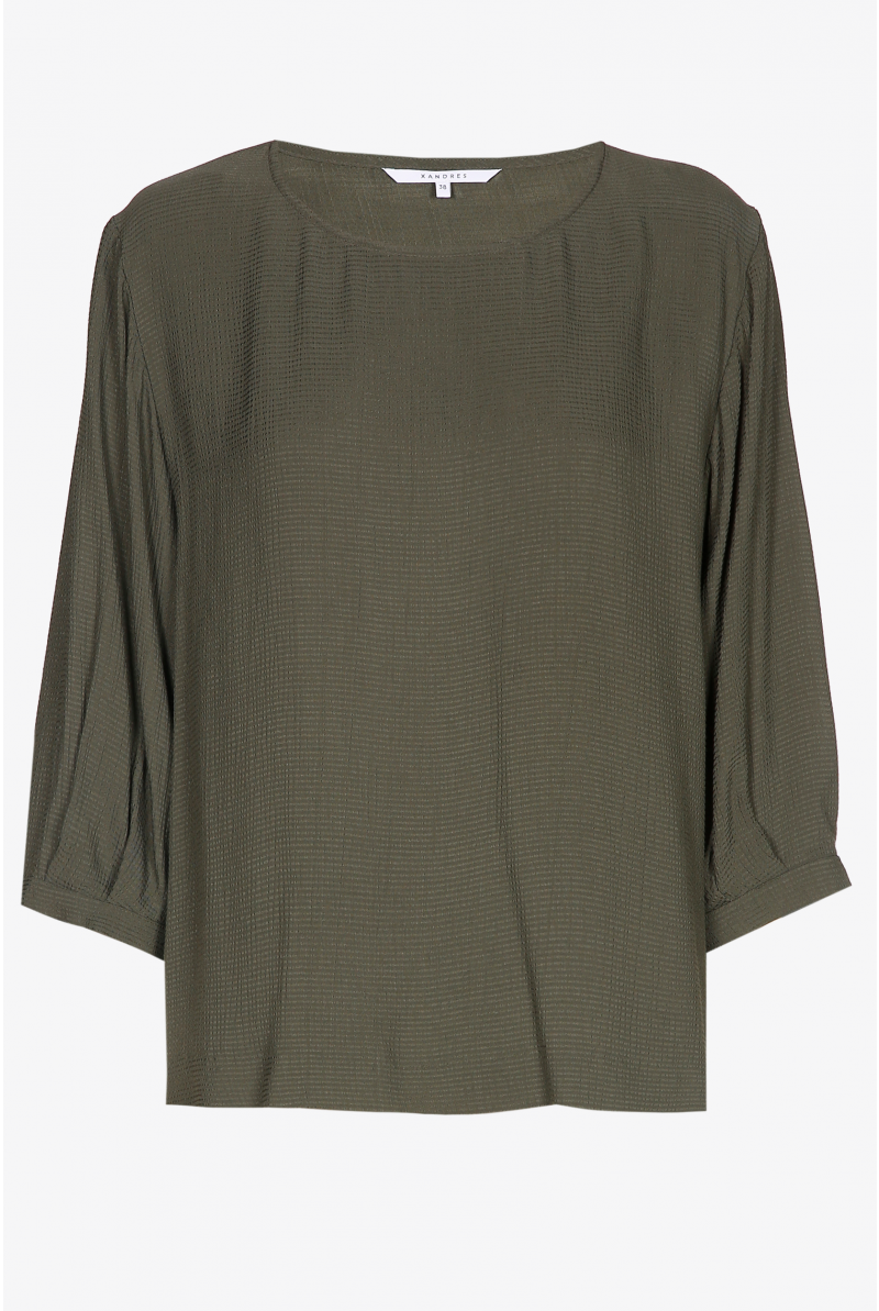 Locker fallende Bluse mit Puffärmeln