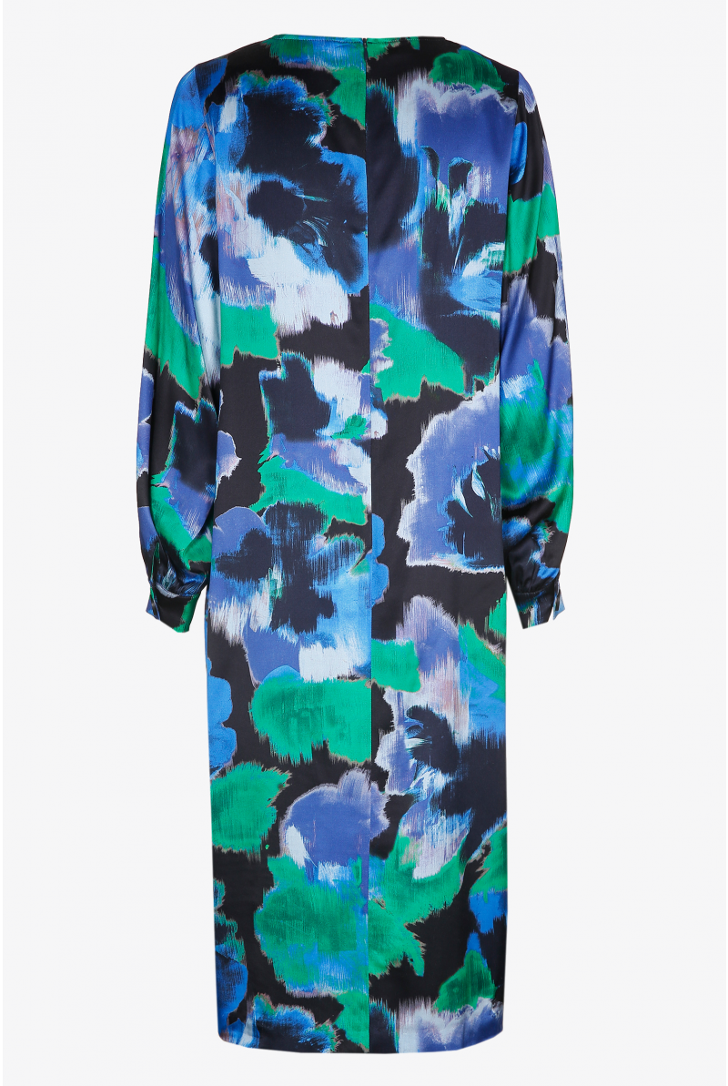 Dress with large floral print