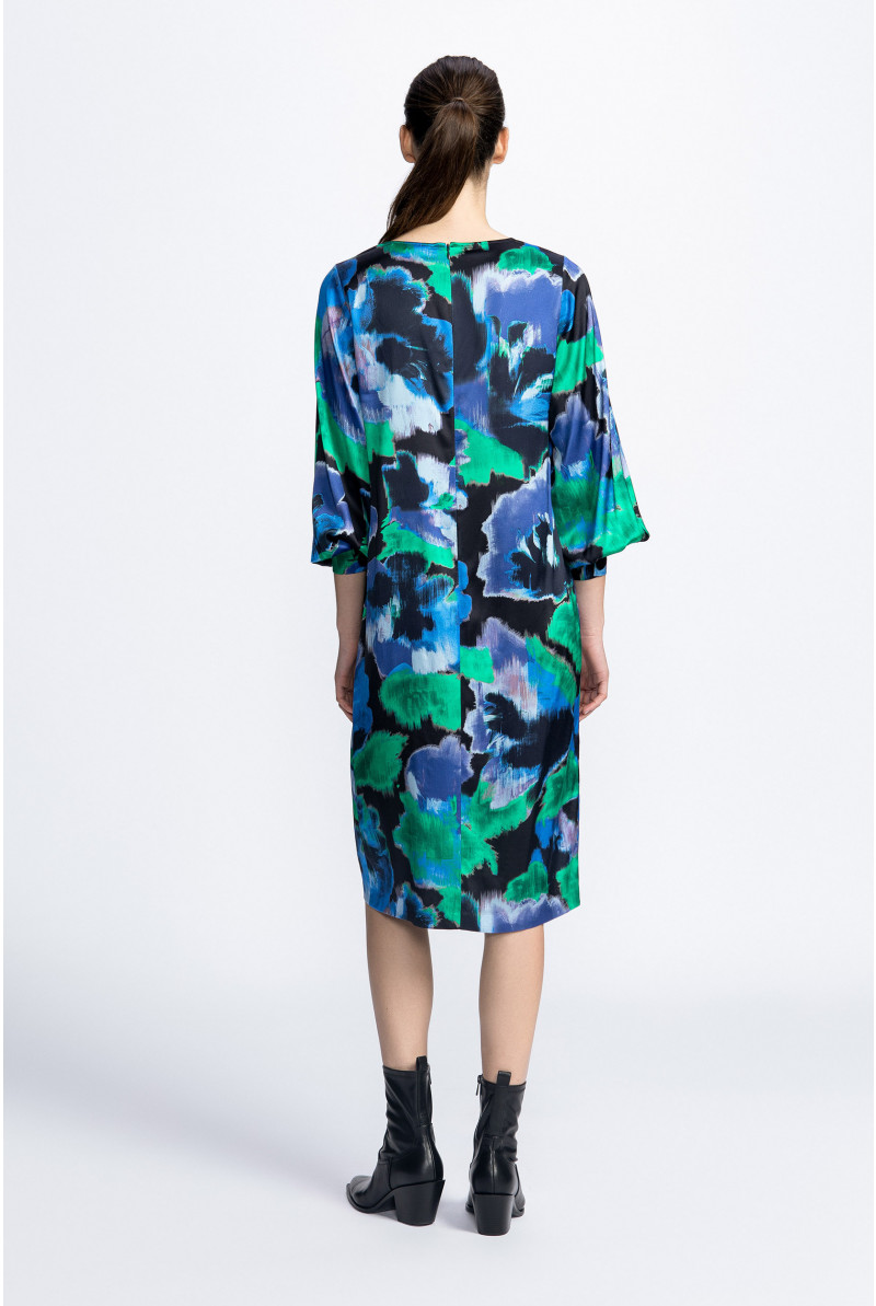 Dress with large floral print
