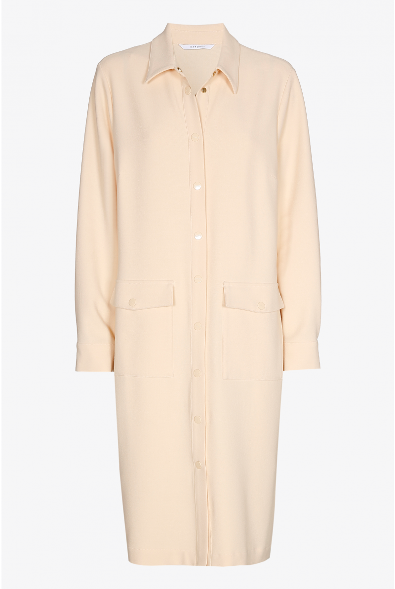 Sporty shirt dress with press studs