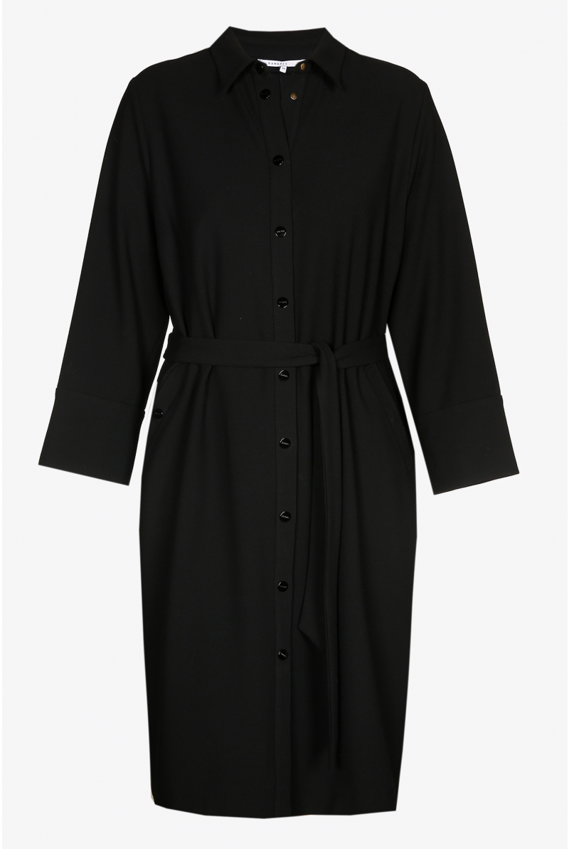 Shirt dress with press studs