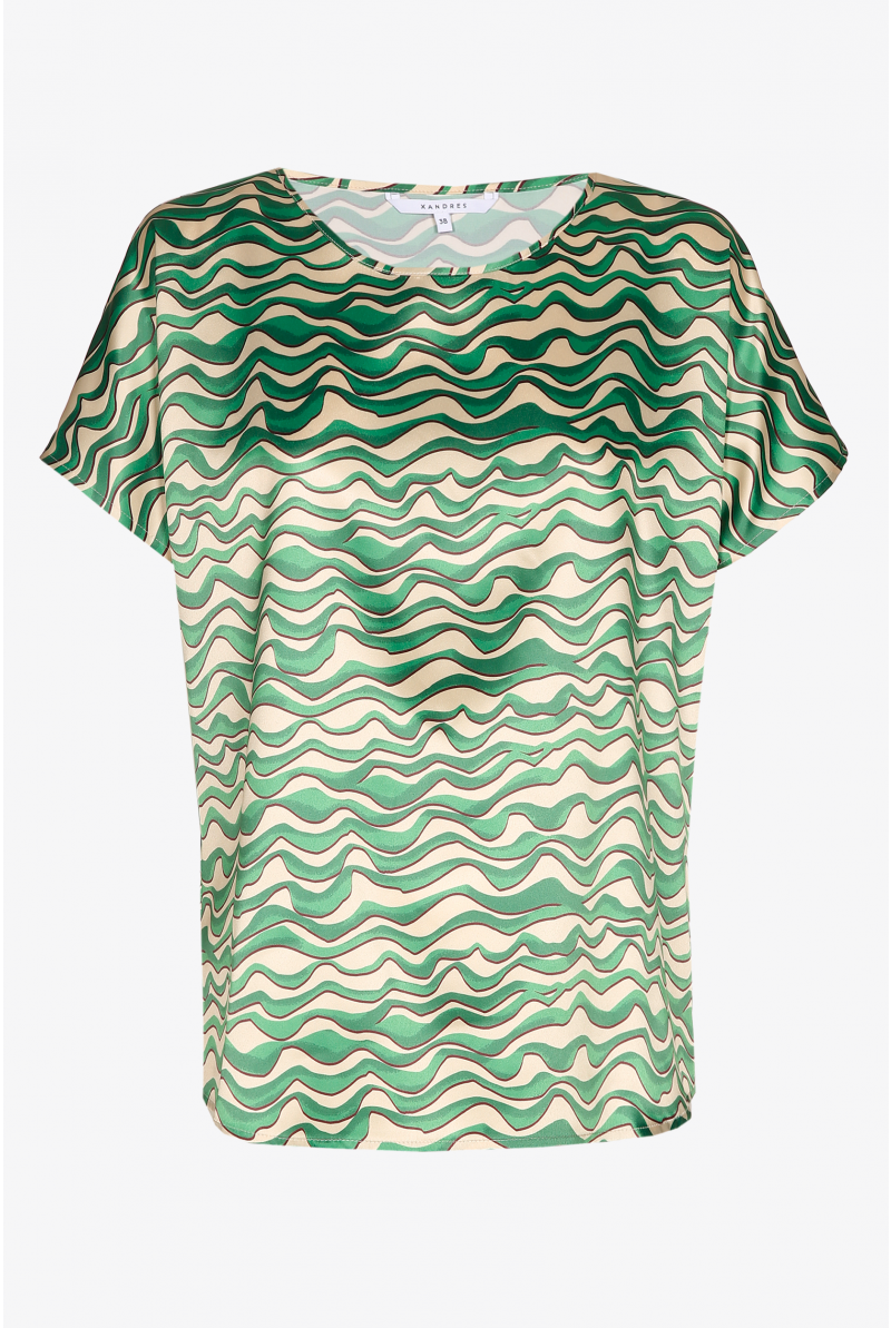 Blouse à motif ondulé