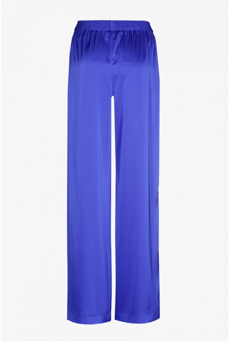 Wide trousers with satin look