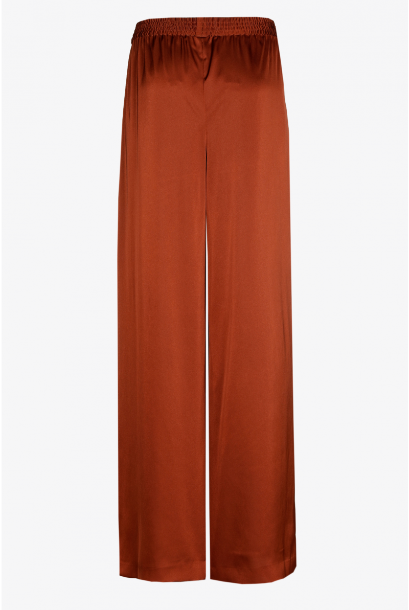 Wide trousers with satin look
