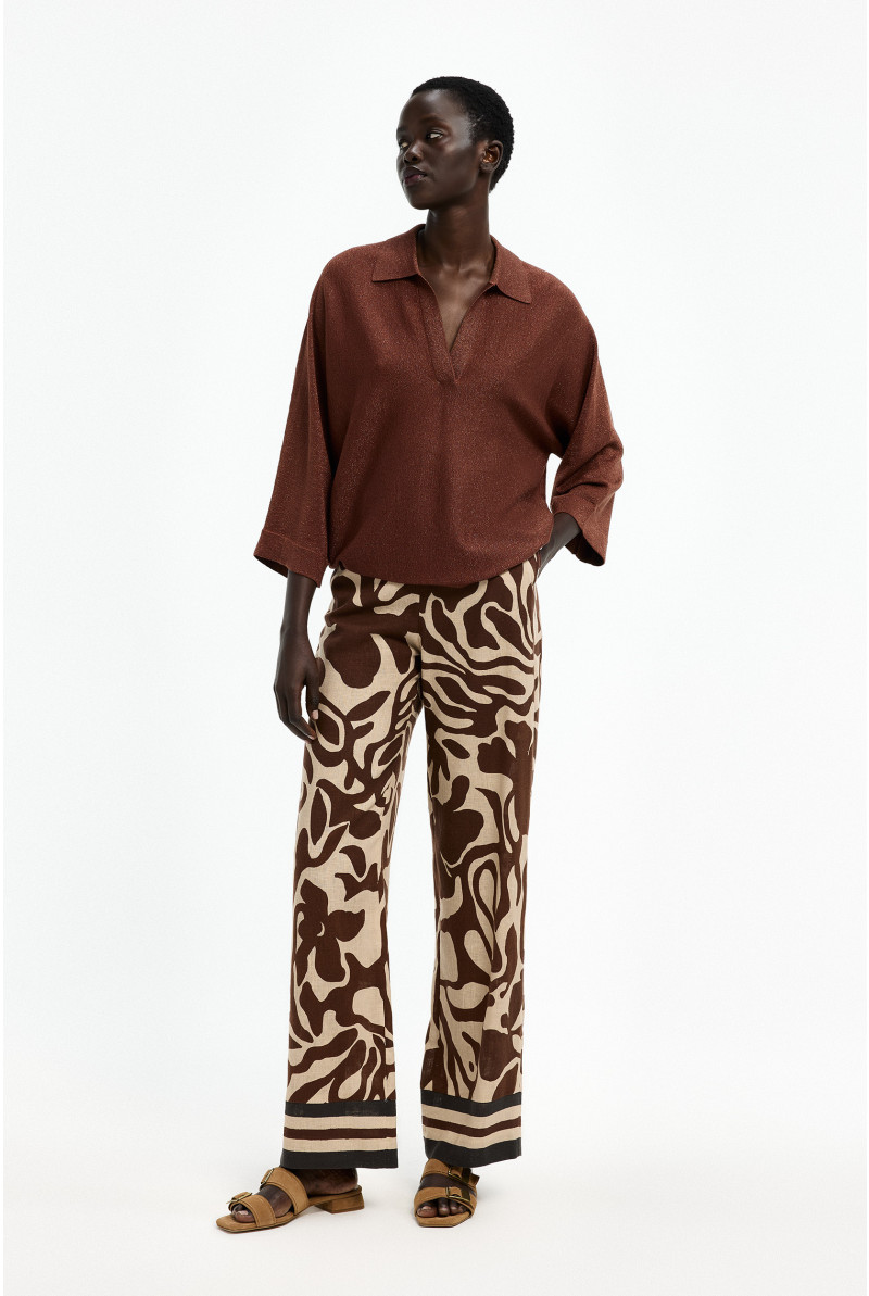 Broek met organisch motief