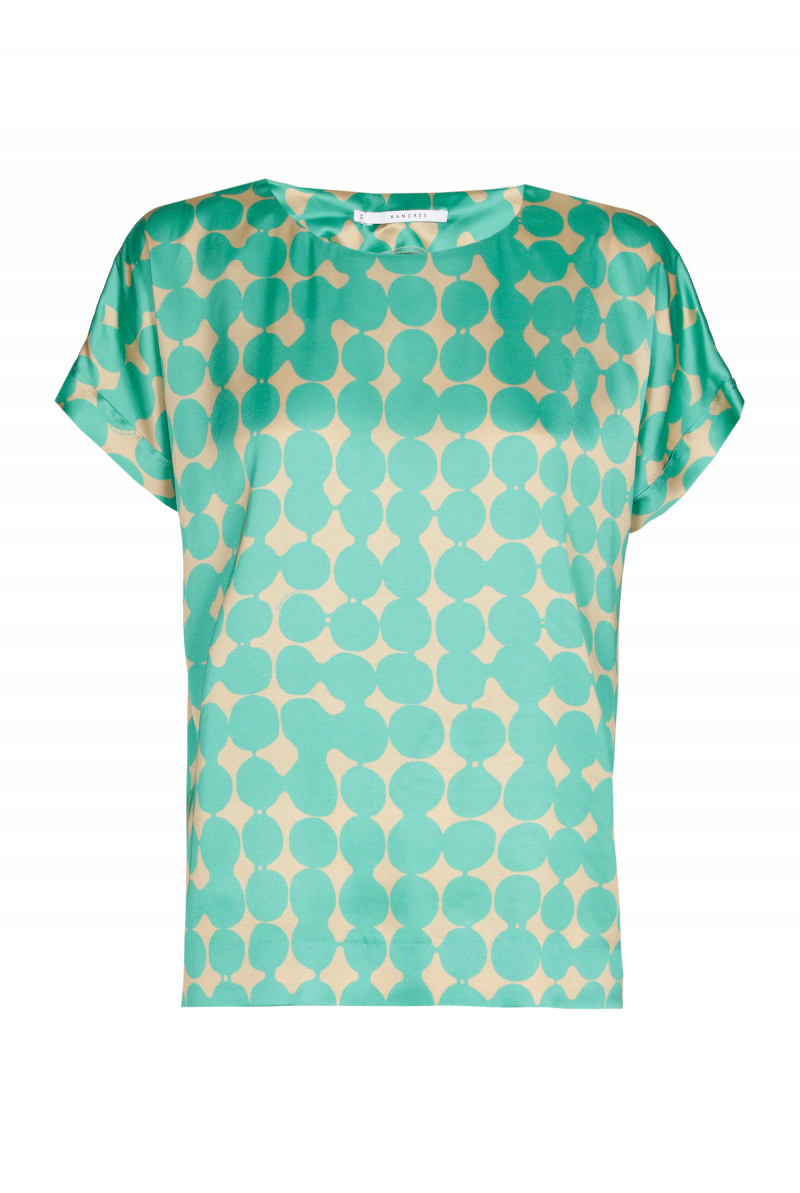 Blouse with in-house dot print