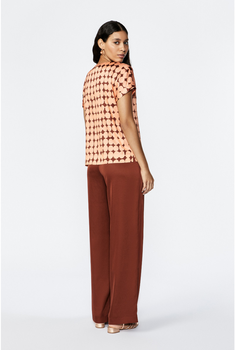 Blouse with in-house dot print