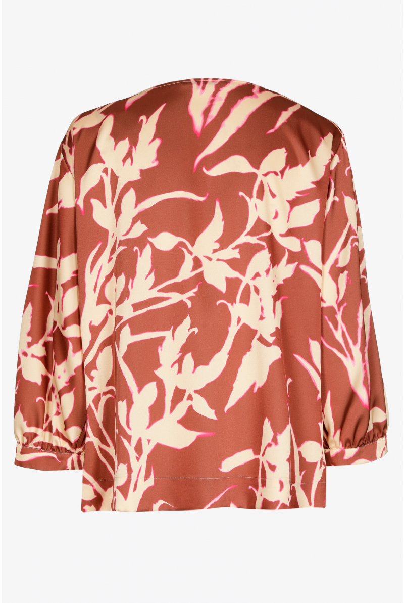 Blouse with original floral print