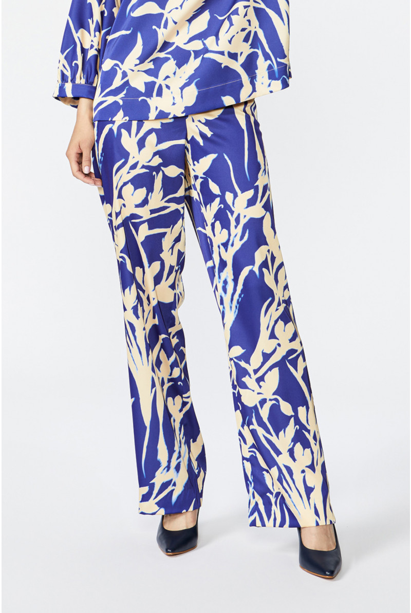 Broek met originele bloemenprint