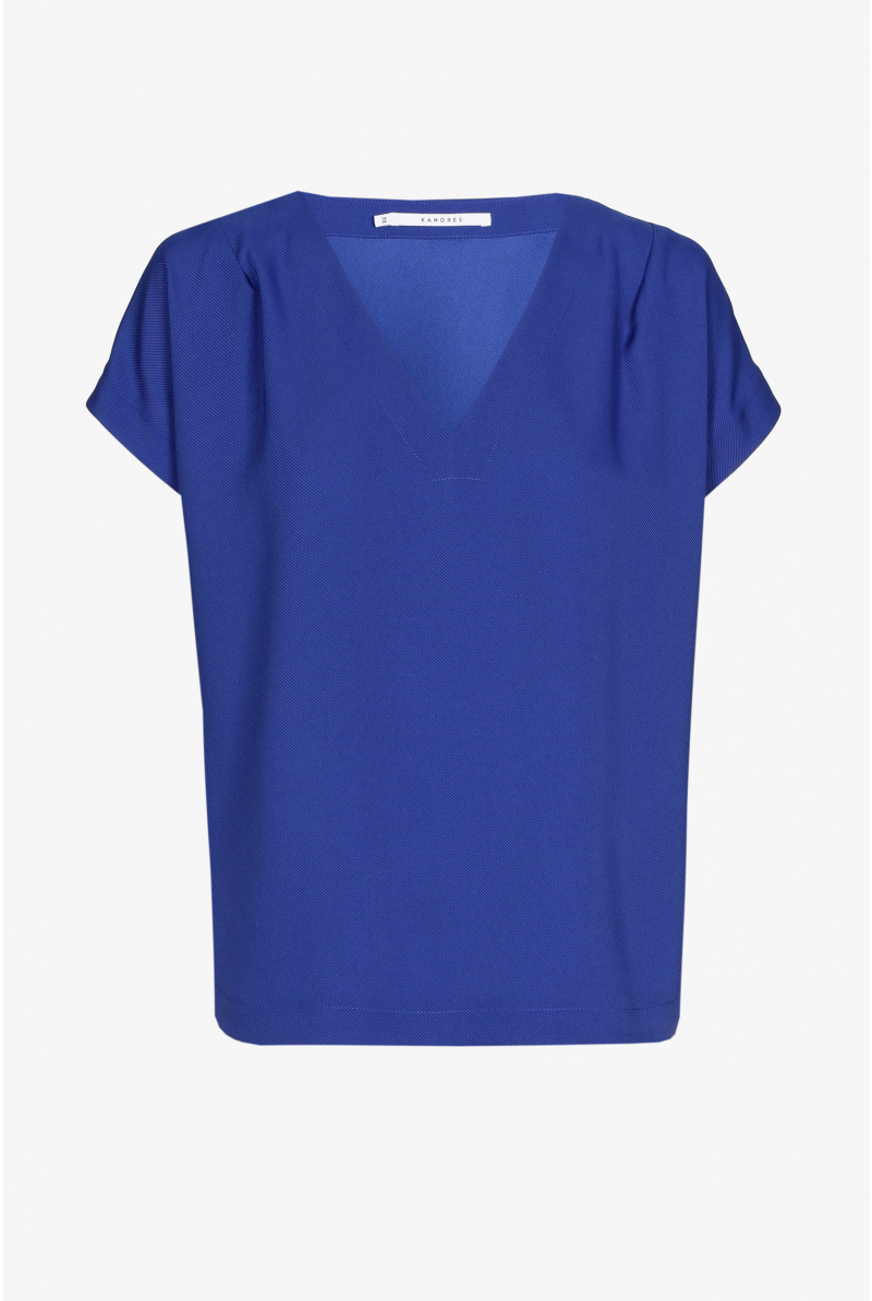Mouwloze blouse met V-hals