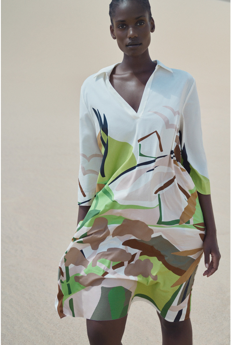 Dress with landscape print