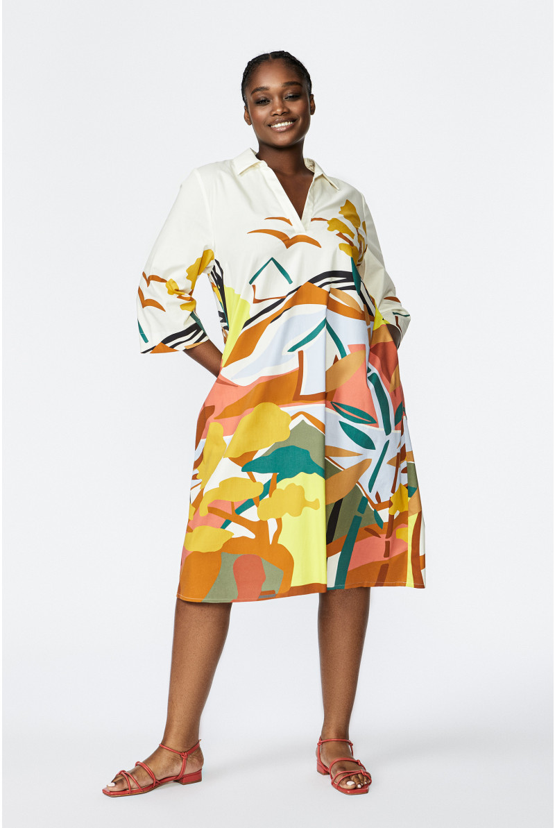 Dress with landscape print