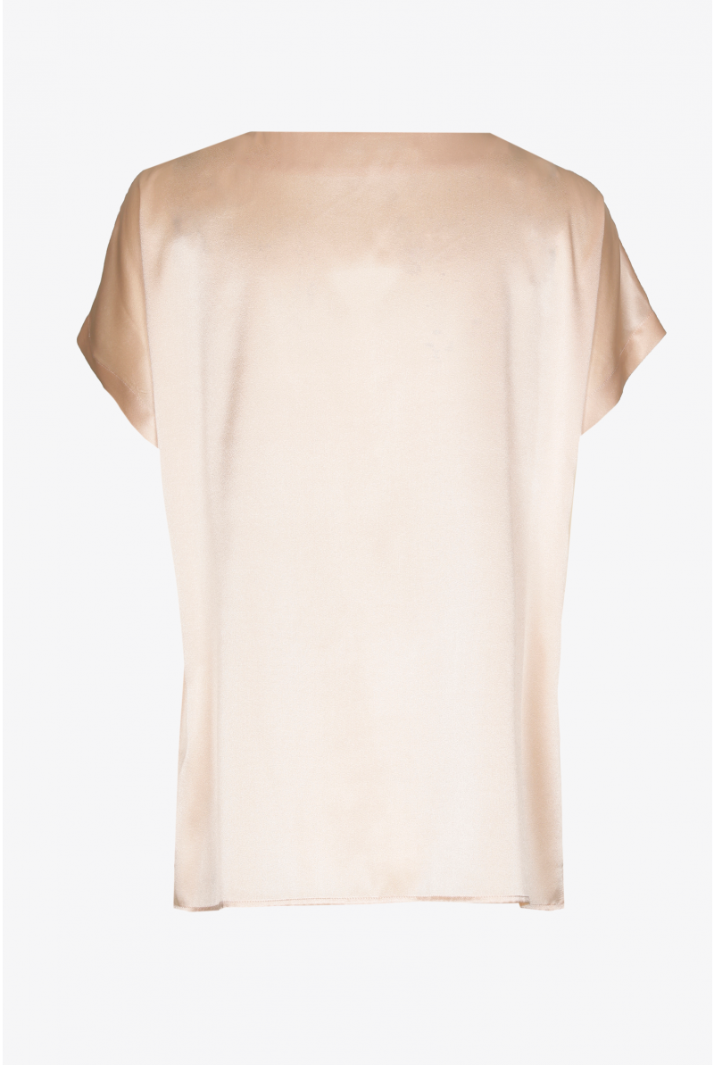 Blouse with fluid V-neck
