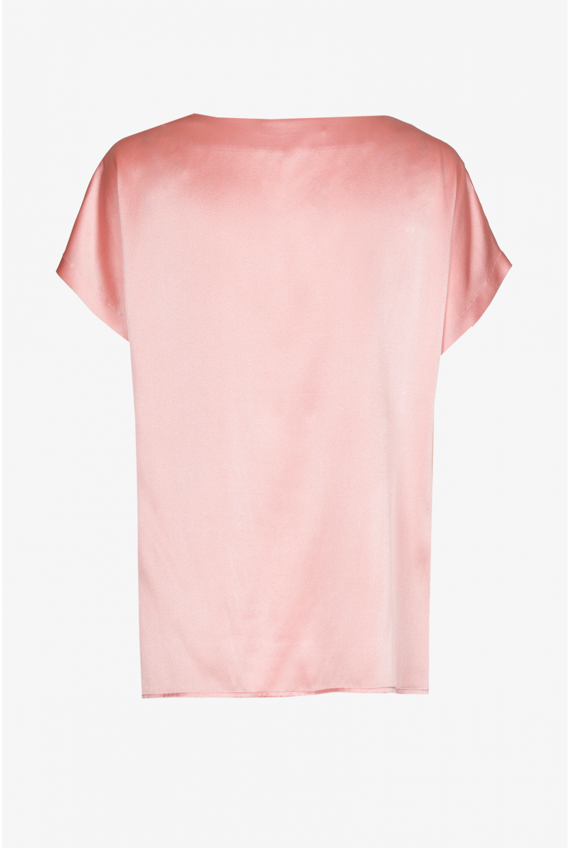 Blouse with silk look