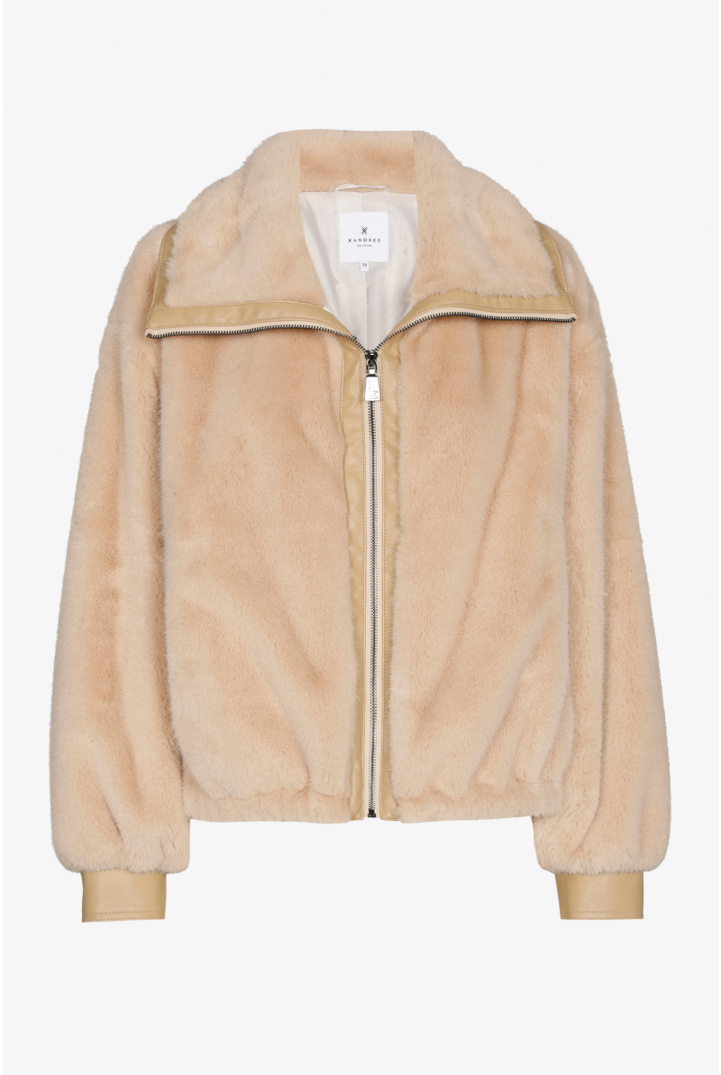 Veste teddy courte outlet