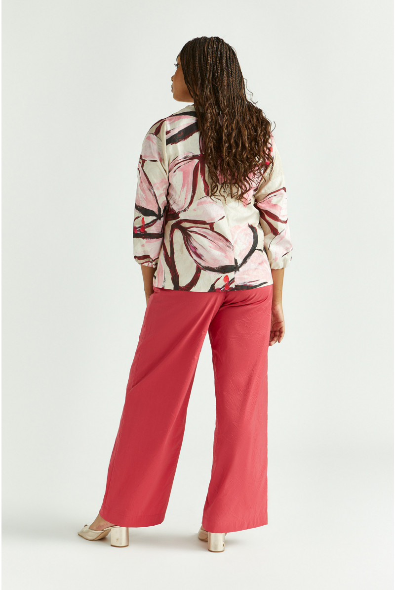 Wrinkled broek met wijde pijpen