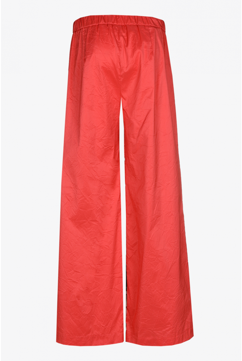 Wrinkled broek met wijde pijpen