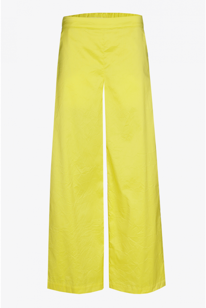 Pantalon froissé à jambes larges