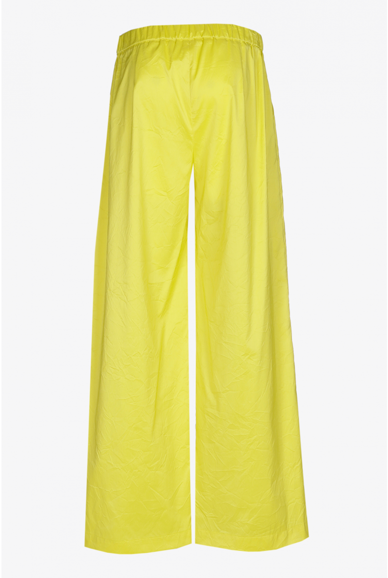Pantalon froissé à jambes larges