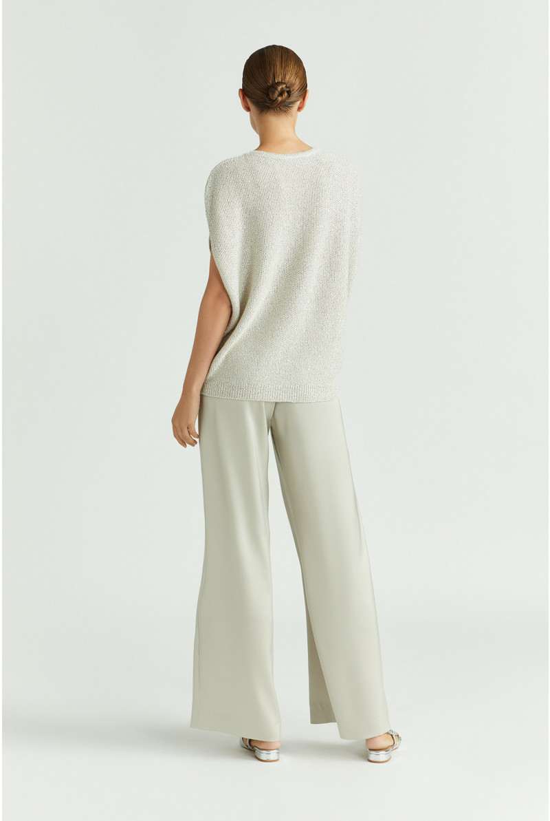 Pantalon en tissu brillant