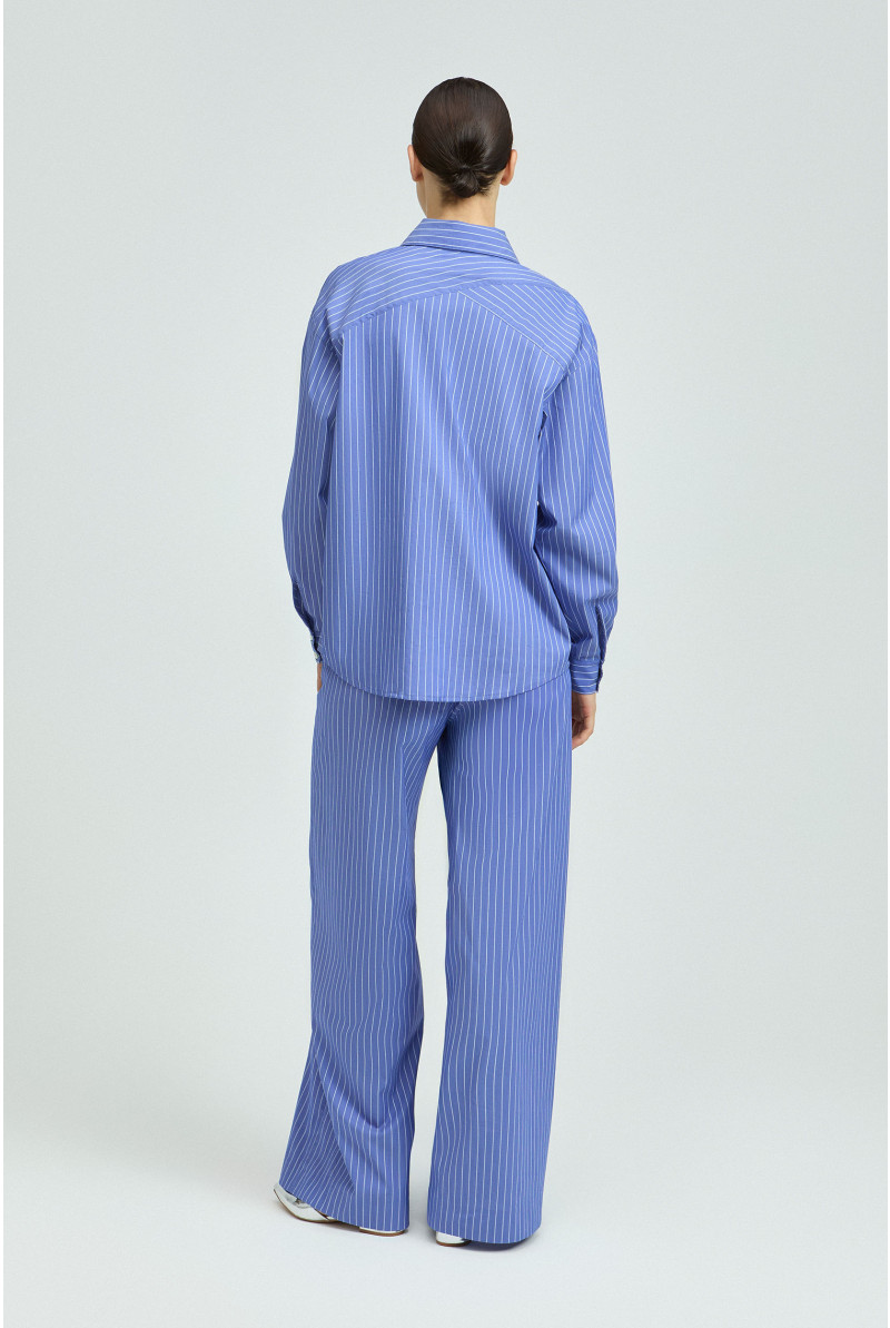 Gestreepte broek met wijde pijpen