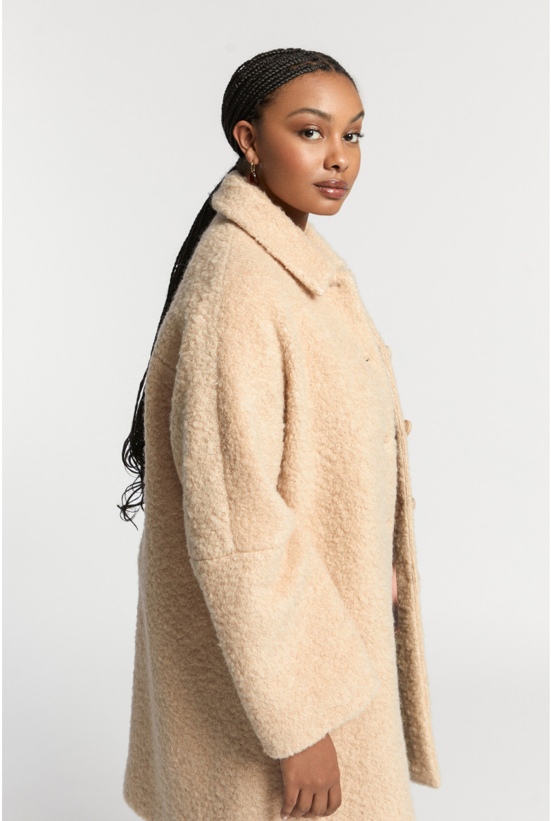 Long fabric coat outlet