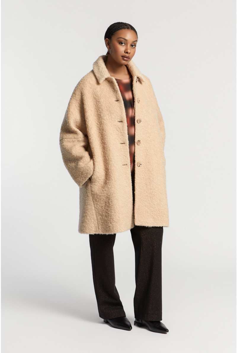 Long fabric coat best sale